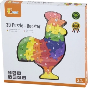 Koka 3D koka puzle ar alfabētu