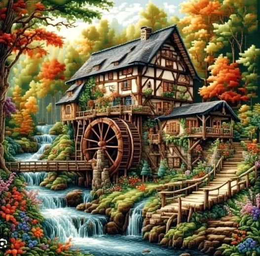 Norimpex dimanta gleznošana Dzirnavas mežā 30 × 40 cm - 1 gab.