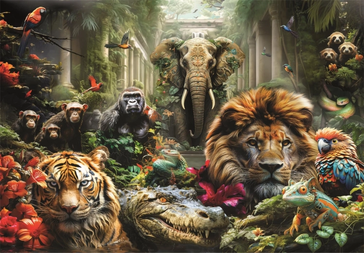1000-piece puzzle – Mysterious Jungle CLEMENTONI