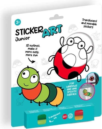 Window Stickers and Coloring Sheets with Paints on Card 19 × 23 cm (12 pcs)