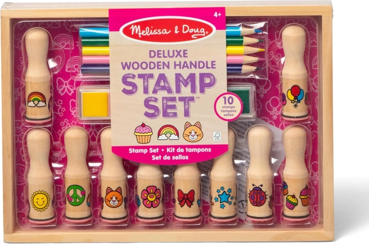 Deluxe radošais komplekts ar zīmogiem, tintēm un krītiņiem MELISSA & DOUG