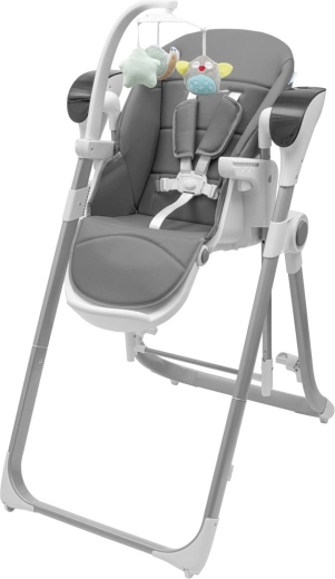 Bērnu barošanas krēsliņš un šūpuļkrēsliņš 2in1 NEW BABY Smart, pelēks