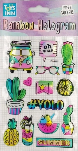 Holographic Stickers Rainbow Summer