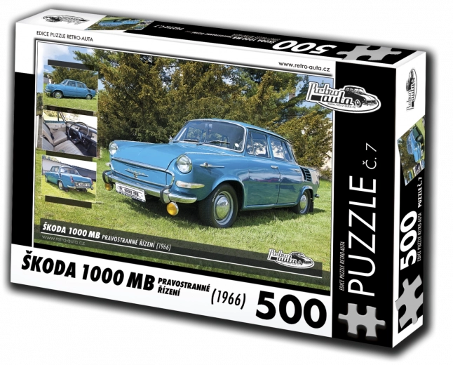 RETRO-AUTA Puzzle Škoda 1000 MB 1966 – 500 pieces