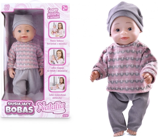 Interaktīva lelle, kas čurā 43 cm NATALIA COLLECTION