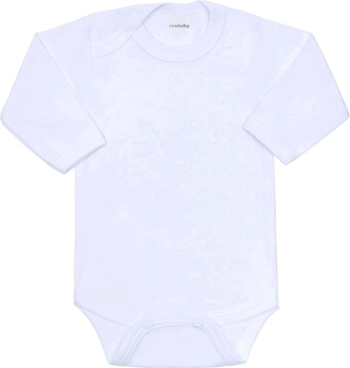 New Baby white long-sleeve baby bodysuit