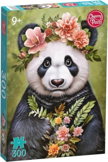 Cherry Pazzi puzle Panda ar ziediem, 300 gabali