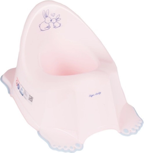 Spēlējošs bērnu neslīdošs podiņš Bunny – rozā