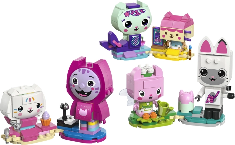 Six characters from Gabby’s Dollhouse