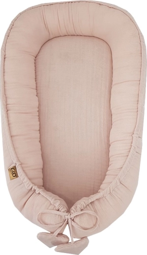 Eko muslīna ligzdiņa mazulim Powder Pink 90 × 60 cm