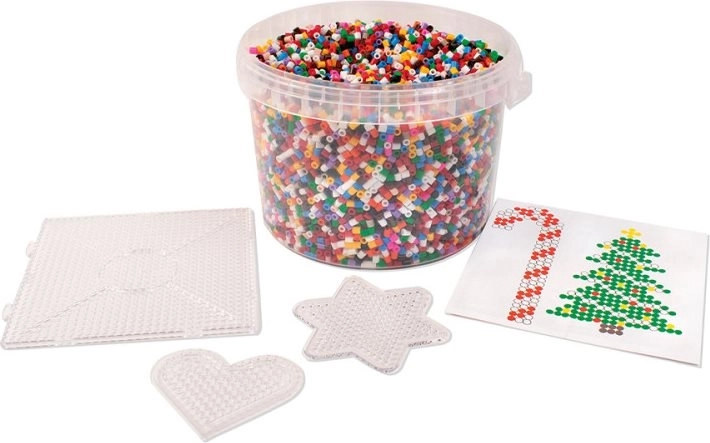 Iron-on beads in a bucket with 3 pegboards 20,000 pcs playbox