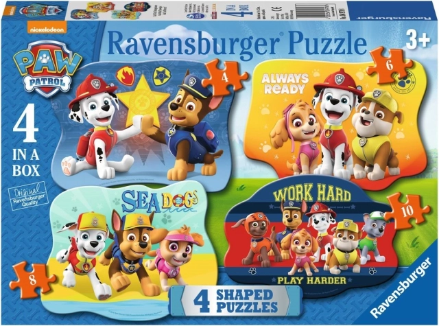 Ravensburger puzle Ķepu patruļa 4 vienā (4–10 gabaliņi)