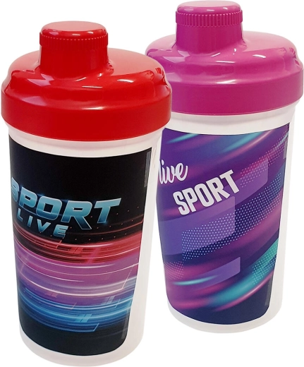 Šeikers un sporta pudele 500 ml NEW SPORTLIFE