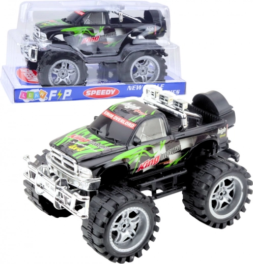 Off-road car with rear-wheel drive green-black 27 cm