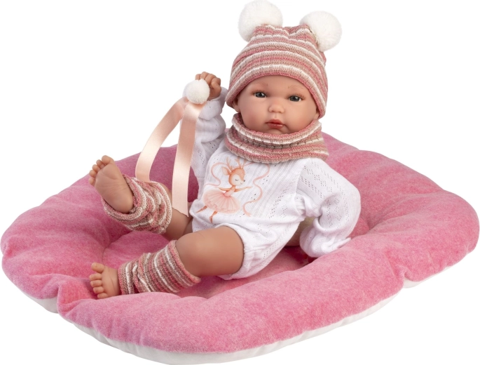 Llorens NEW BORN jaundzimušā meitenīte – reālistiska zīdaiņa lelle 35 cm, pilnībā vinila korpuss peldināšanai