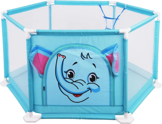 Children's playpen elephant with balls and basket