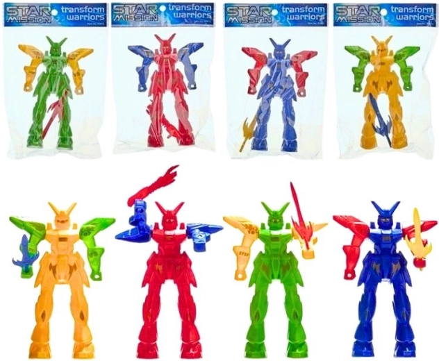 Transform Warrior Star Mission – set of robotic figures, 4 types