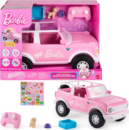 Barbie Hot Wheels tālvadības rozā Ford Bronco RC