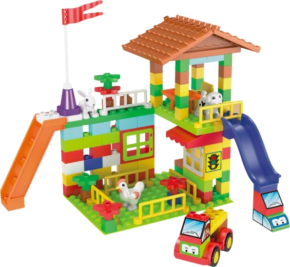 L-W Toys junior kluči ferma – konstruktors pašiem mazākajiem, 120 gab.