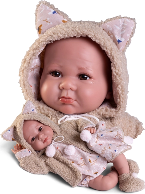 Reālistiska lelle–mazulis Antonio Juan Luca ar mīkstu ķermeni 42 cm