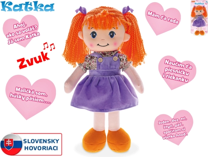 Runājoša lelle Katka ar mīkstu ķermeni 39 cm