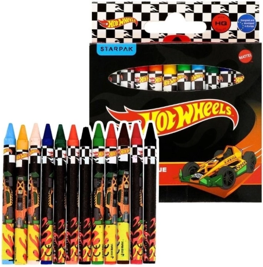 Vaskrītiņi Hot Wheels Black, 12 krāsas
