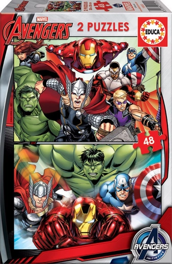 Puzle EDUCA Avengers: Apvienošanās 2×48 detaļas