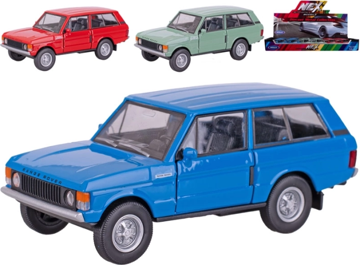 Metāla modelis Land Rover Range Rover 1970 Welly 11,5 cm ar atpakaļgaitas mehānismu
