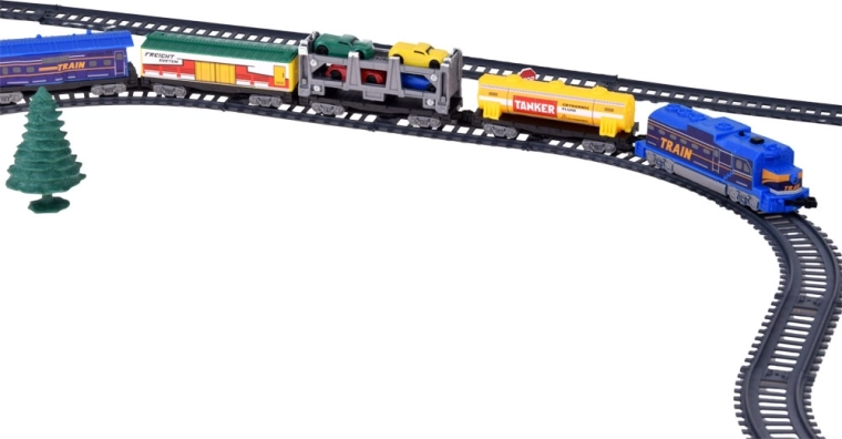 Electric locomotive with 2 speeds and light
