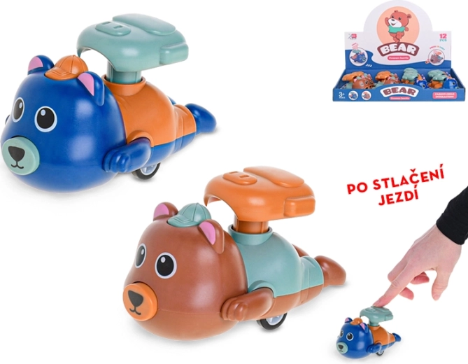 Push-and-Go Bear 11 cm, 2 colors