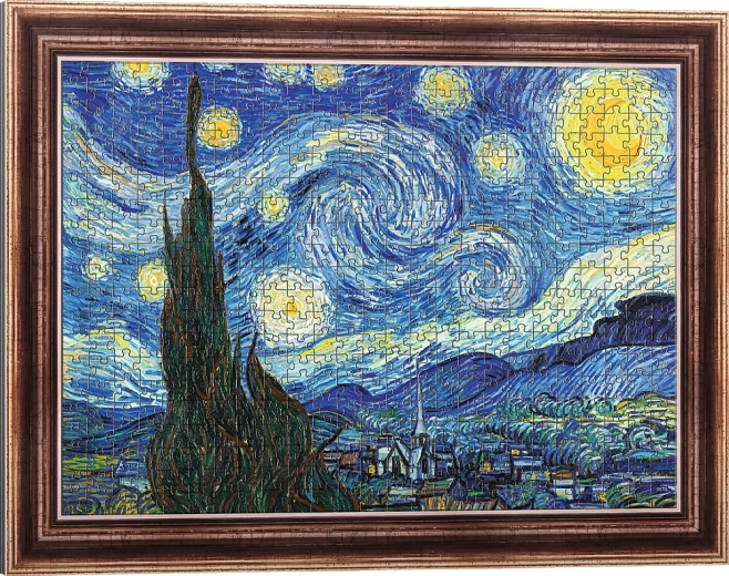 Puzzle with Frame Starry Night 500 pieces