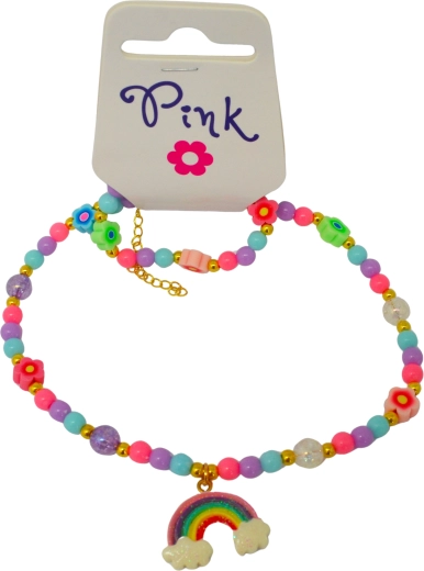 Donuts Necklace and Bracelet Set for Kids