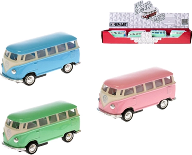 Kinsmart metāla modelis Volkswagen Bus 1962 1:64 ar atpakaļgaitu