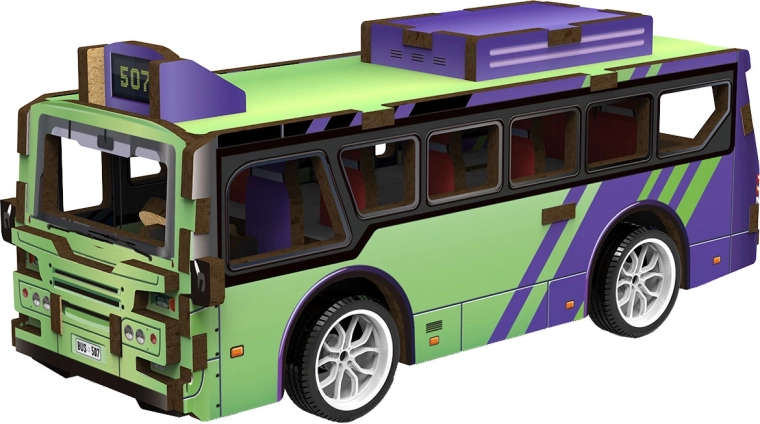 2Kids Toys 3D koka puzle autobuss