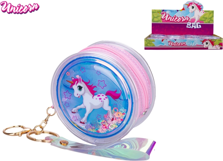 Unicorn mini handbag with holographic glitter and charm