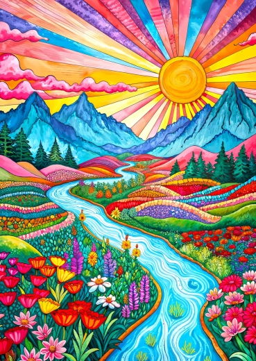 Enjoy Puzzle Colorful Highlands 1000 Pieces