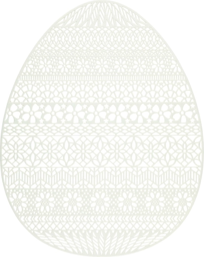 Mint Easter PVC placemat in egg shape 32 × 40 cm