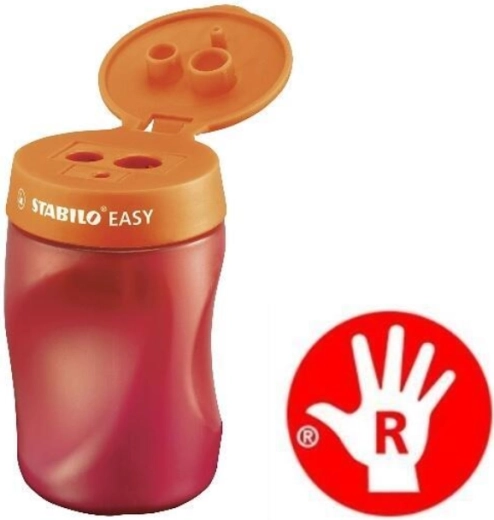 Ergonomisks asināmais kreiļiem STABILO EASYsharpener oranžs