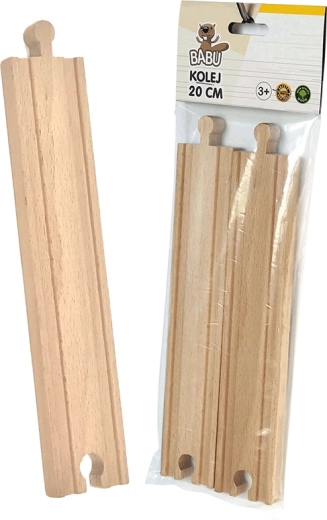 BABU koka taisnie sliežu posmi 20 cm, 2 gab.