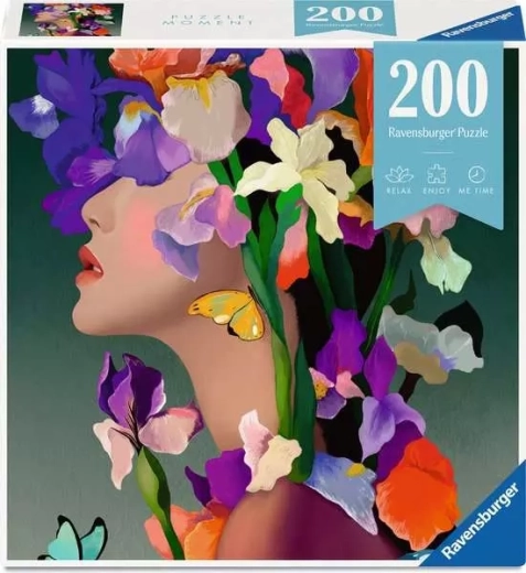 Ravensburger Puzzle Moment Ziedu galva Iris 200 gabaliņi