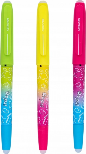 Dzēšama pildspalva ASTRA OOPS! 0,6 mm neon, 1 gab. (mix)