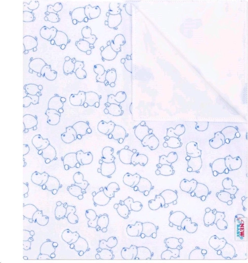Waterproof Flannel Mat NEW BABY Hippo