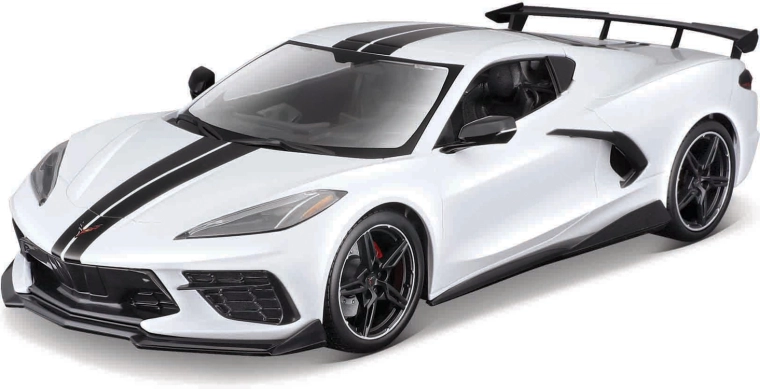 Maisto Chevrolet Corvette Stingray coupe high wing 1:18 balta