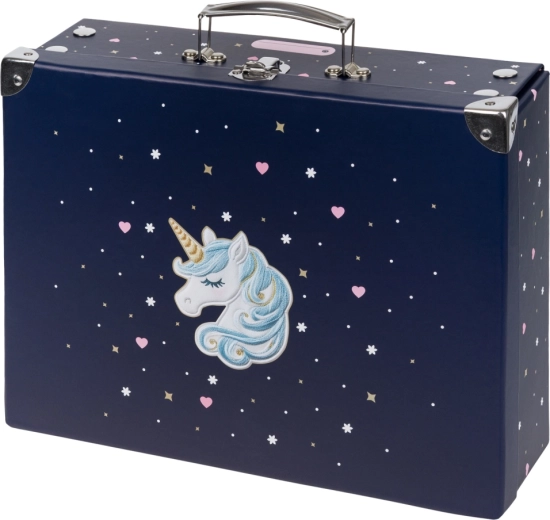 BAAGL Folding School Case Unicorn Gold