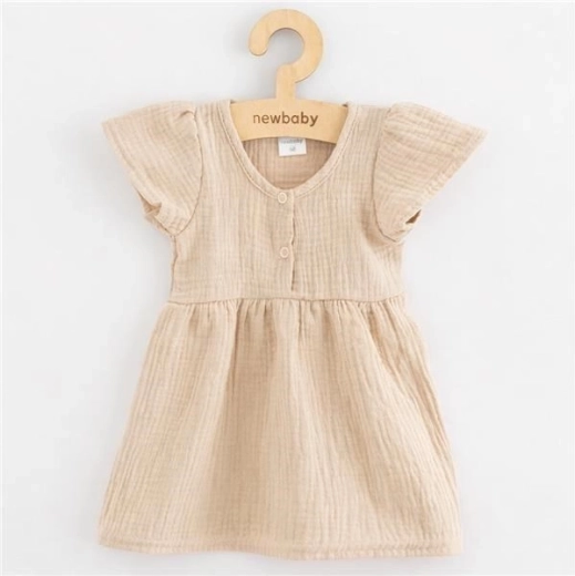 Bērnu muslīna kleita New Baby bēša 68 (4–6 m)
