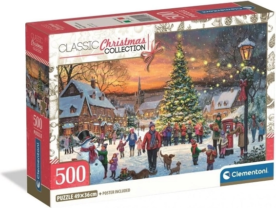 Clementoni Ziemassvētku puzle Christmas Magic Moments 500 gabaliņi
