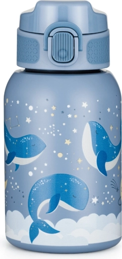 Petite&Mars nerūsējošā tērauda termopudele ar salmiņu 350 ml Whale Song