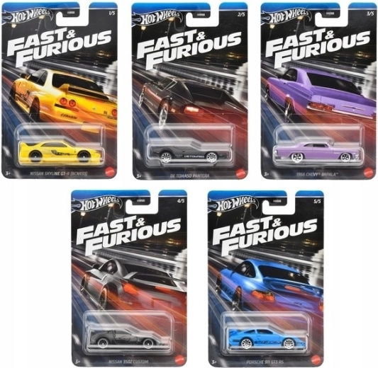 Hot Wheels Fast & Furious – kolekcionējamas automašīnas 1:64, modeļu mikss