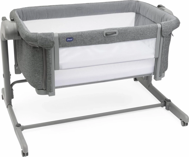 Chicco Next2Me Magic Evo piebīdāmā gultiņa tumši pelēka