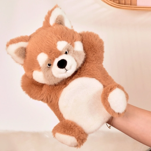Histoire d’Ours plīša lelle-pirkstiņlelle Panda sarkana 24 cm